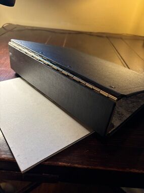 Oxford Black Presentation Binder with Silver Hinged Spine